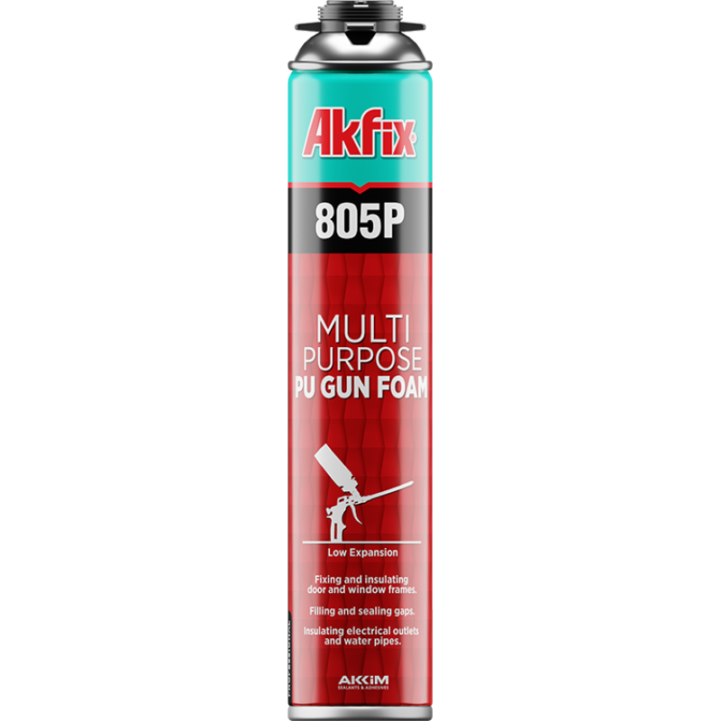 Akfix 805P montāžas poliuretāna putas MultiPurpose GunFoam, 750ml iepakojums 12gb