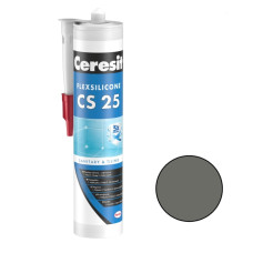 Ceresit CS 25 Sanitārais silikona hermētiķis, 280ml, grafīta (16)