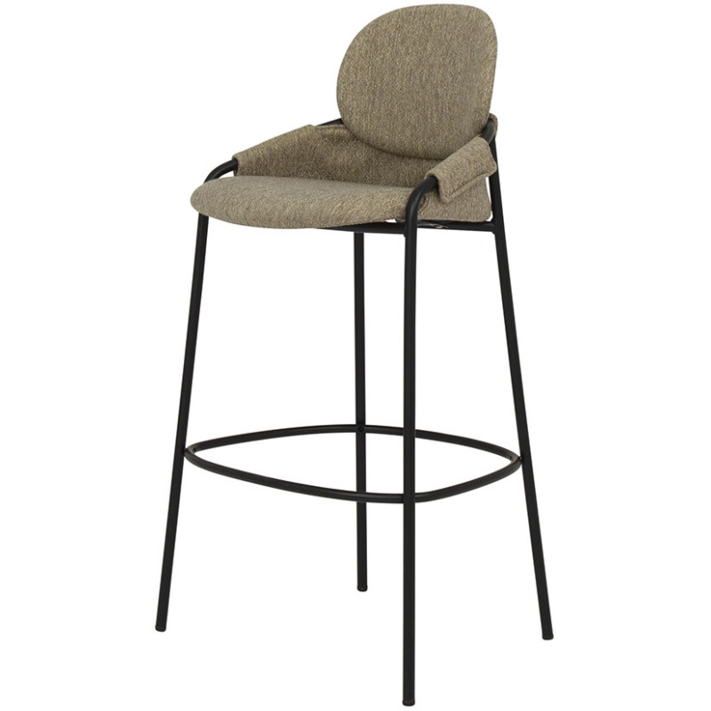 Tenzo Wing bāra krēsls, augstais ar atzveltni, gaiši pelēkbrūns (Pale Taupe)