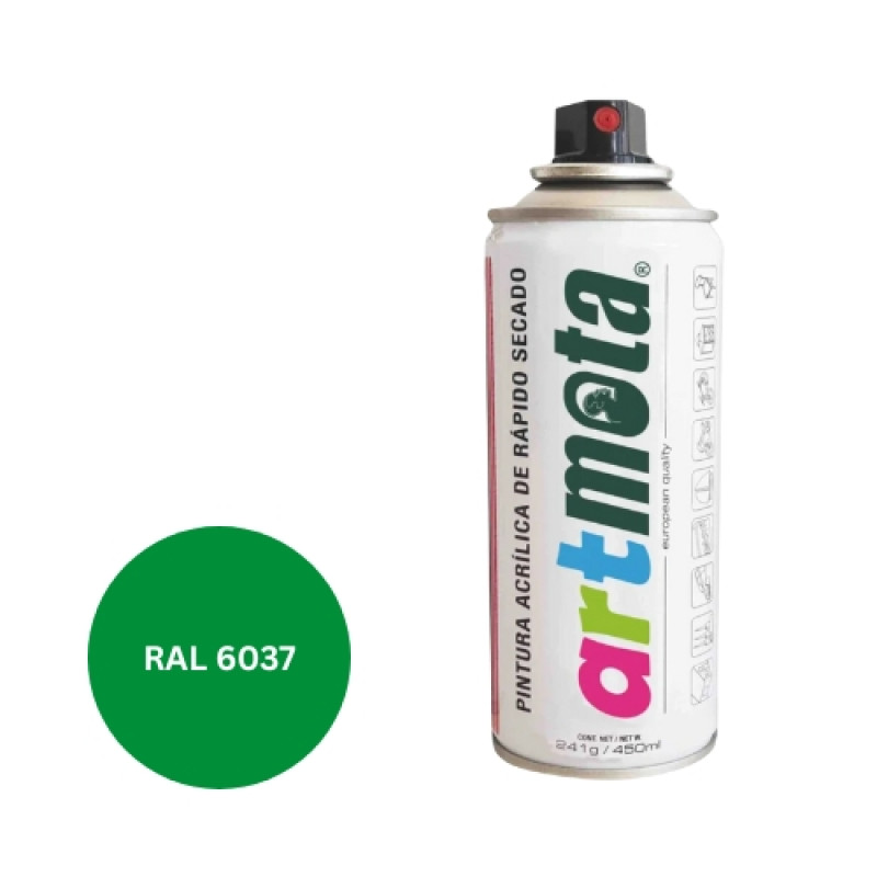 Artmota Akrila aerosola krāsa 450 ml, gaiši zaļa , RAL6037