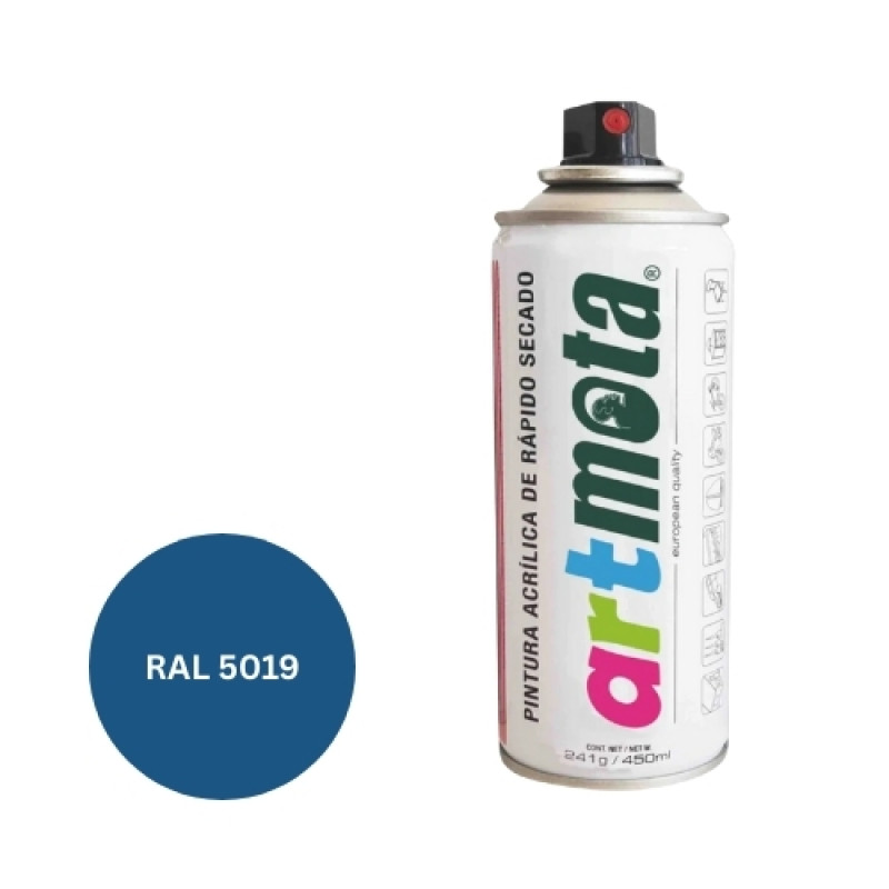 Artmota Akrila aerosola krāsa 450 ml, koblata zila, RAL5019